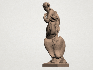 naked girl with goose 3D-Druckmodell
