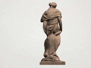 naked girl with goose 3D-Druckmodell