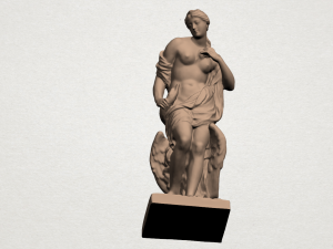 naked girl with goose 3D-Druckmodell