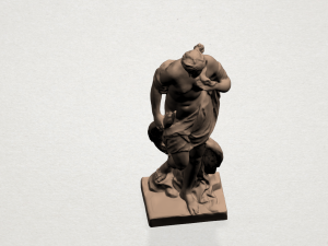naked girl with goose 3D-Druckmodell