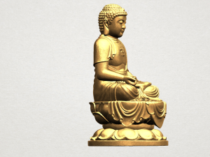 gautama buddha 02 3Dプリントモデル