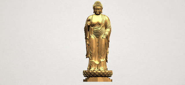 gautama buddha standing 02 3Dプリントモデル .c4d .max .obj .3ds .fbx .stl .blend 
