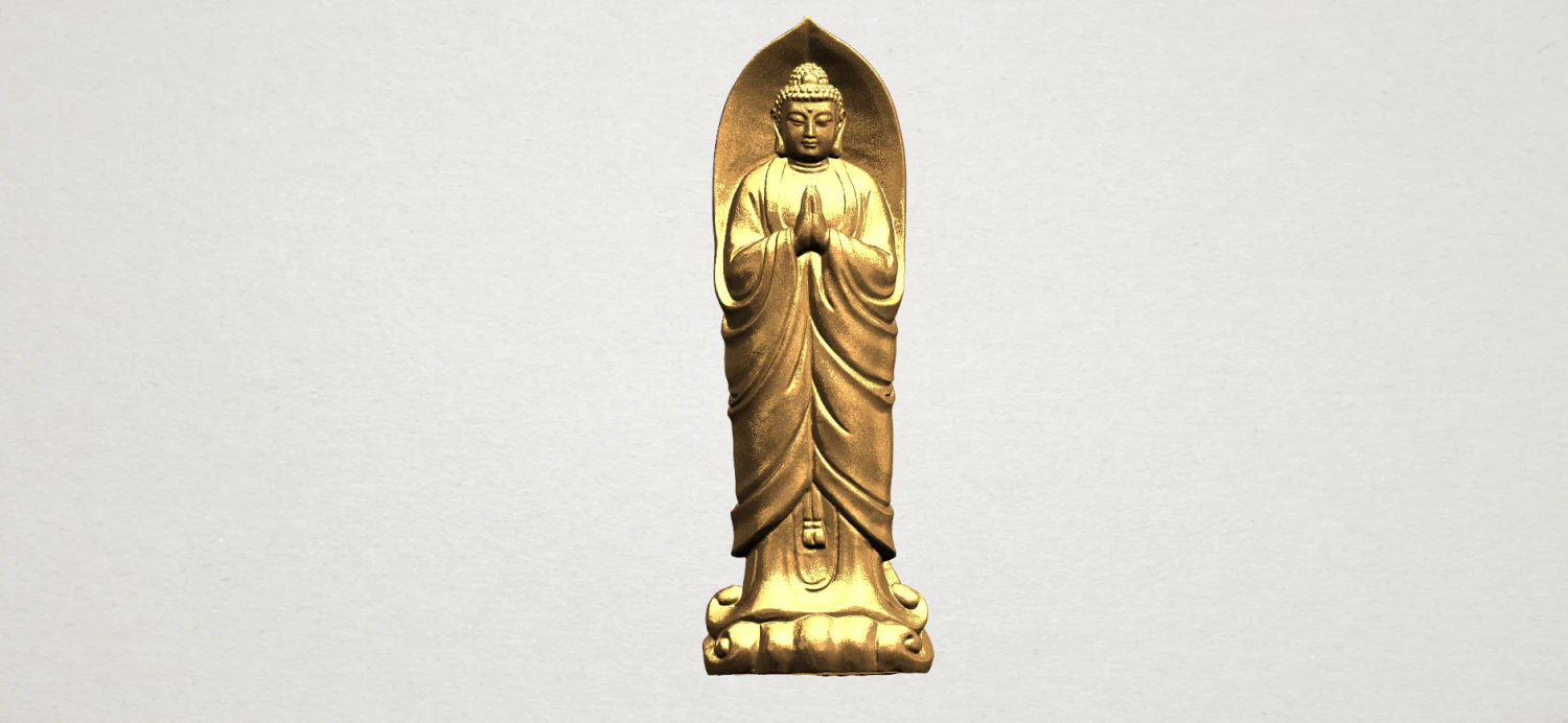gautama buddha standing 04 3D Print Model .c4d .max .obj .3ds .fbx .stl .blend