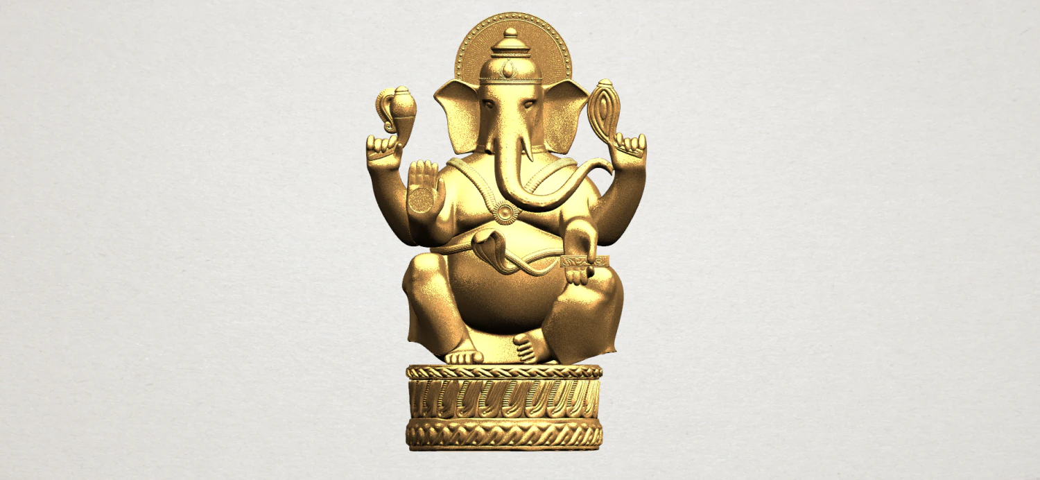 ganesha 01 3D Print Model .c4d .max .obj .3ds .fbx .stl .blend 