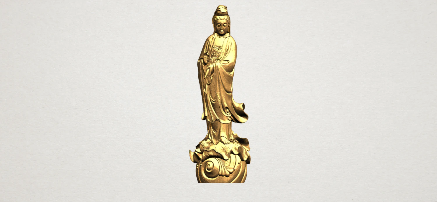 avalokitesvara buddha - standing 01 3D Print Model .c4d .max .obj .3ds .fbx .stl .blend