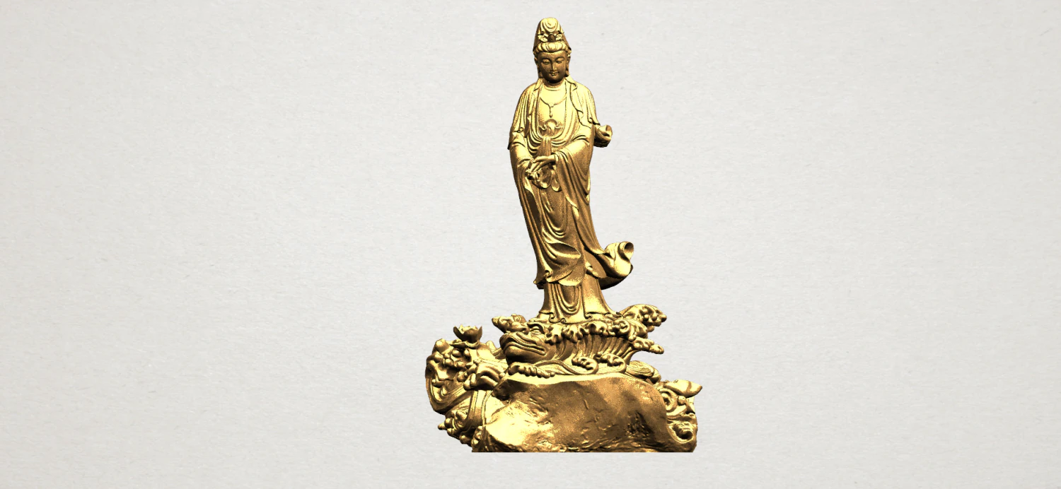 avalokitesvara buddha - standing 02 3D Print Model .c4d .max .obj .3ds .fbx .stl .blend 