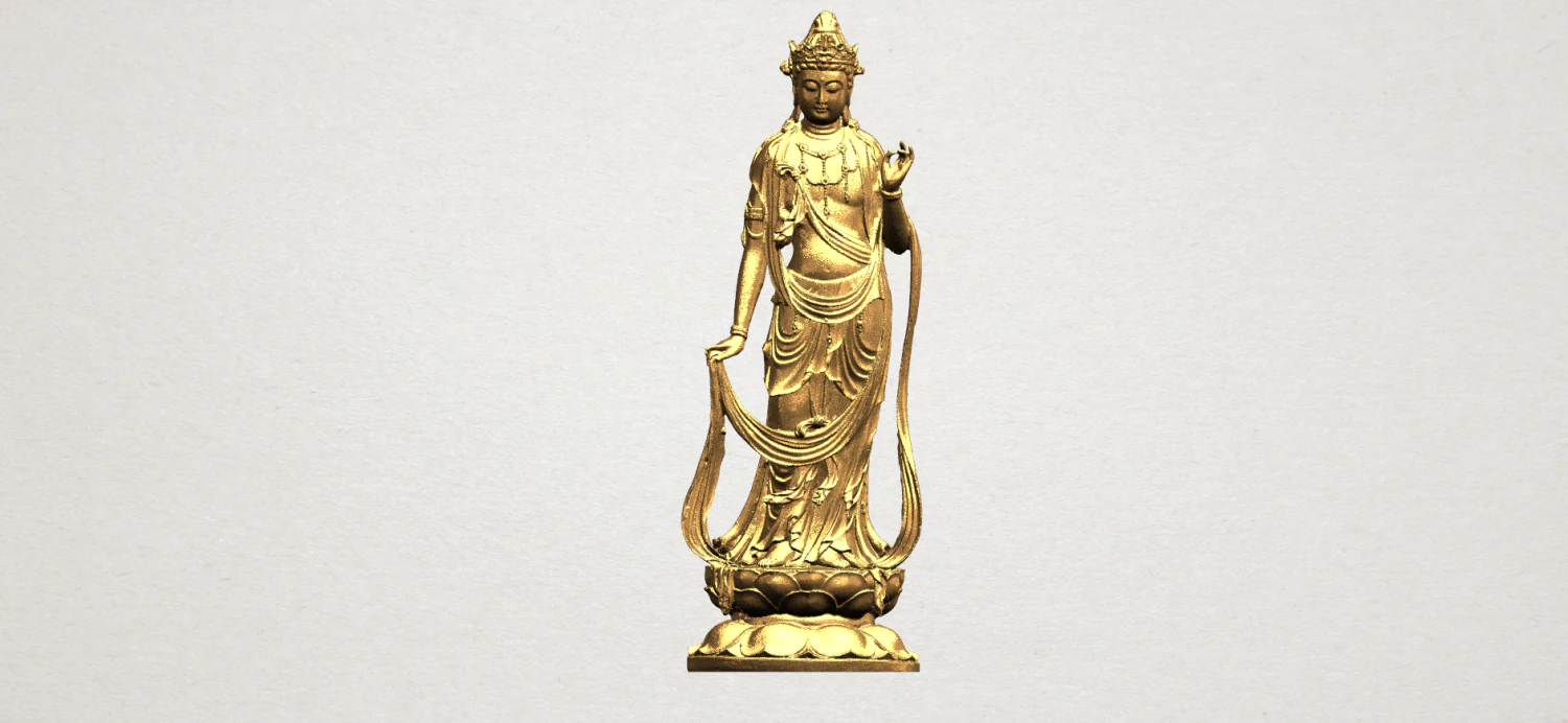 avalokitesvara buddha - standing 06 3D Print Model .c4d .max .obj .3ds .fbx .stl .blend 