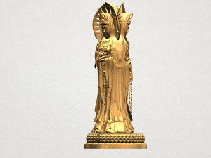 avalokitesvara buddha - standing three faces 01 Model do druku 3D