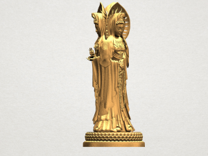 avalokitesvara buddha - standing three faces 01 Model do druku 3D