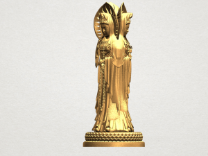 avalokitesvara buddha - standing three faces 01 Model do druku 3D