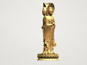 avalokitesvara buddha - standing three faces 02 3Dプリントモデル