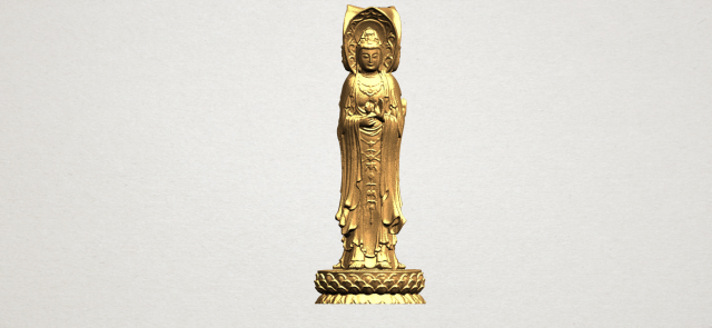 avalokitesvara buddha with lotus leave 01 3Dプリントモデル .c4d .max .obj .3ds .fbx .stl .blend 