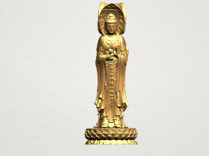 avalokitesvara buddha with lotus leave 01 3D 프린트 모델