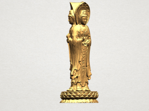 avalokitesvara buddha with lotus leave 01 3Dプリントモデル
