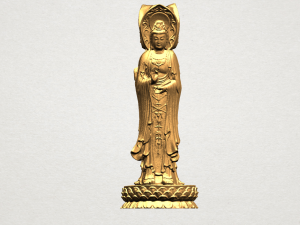 avalokitesvara buddha with lotus leave 01 3Dプリントモデル