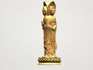 avalokitesvara buddha with lotus leave 01 3Dプリントモデル