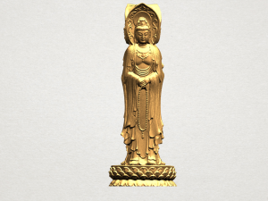 avalokitesvara buddha with lotus leave 01 3Dプリントモデル