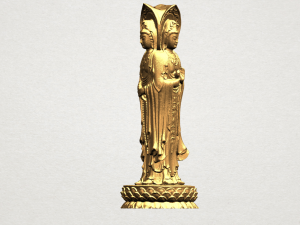 avalokitesvara buddha with lotus leave 01 3Dプリントモデル