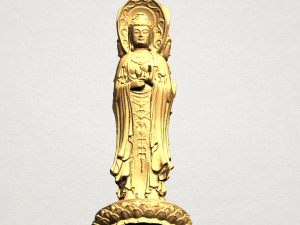 avalokitesvara buddha with lotus leave 01 3Dプリントモデル