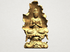 avalokitesvara buddha with lotus leave 02 3D Print Model