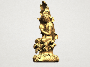 avalokitesvara buddha with lotus leave 02 3Dプリントモデル