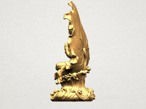 avalokitesvara buddha with lotus leave 02 3Dプリントモデル