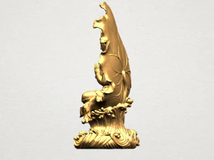avalokitesvara buddha with lotus leave 02 3D Print Model