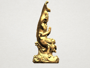 avalokitesvara buddha with lotus leave 02 3Dプリントモデル
