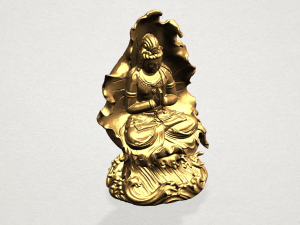 avalokitesvara buddha with lotus leave 02 3Dプリントモデル