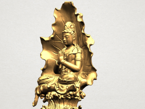 avalokitesvara buddha with lotus leave 02 3Dプリントモデル