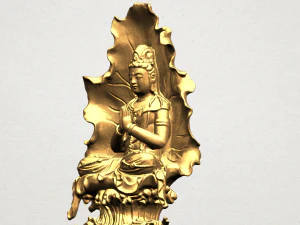 avalokitesvara buddha with lotus leave 02 3D Print Model