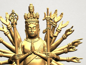 avalokitesvara bodhisattva multi hand 02 3D Baskı Modeli