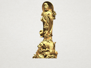 avalokitesvara buddha with fish 02 3D 프린트 모델