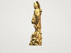 avalokitesvara buddha with fish 02 3D 프린트 모델