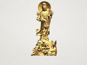 avalokitesvara buddha with fish 02 3D 프린트 모델