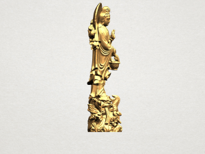 avalokitesvara buddha with fish 02 3D 프린트 모델