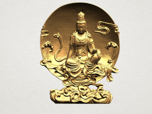 avalokitesvara buddha moon background 3D 프린트 모델