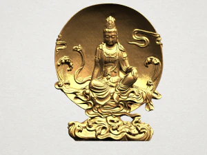avalokitesvara buddha moon background 3D Print Model