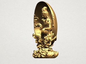avalokitesvara buddha moon background 3D 프린트 모델