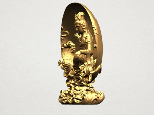 avalokitesvara buddha moon background 3D Print Model