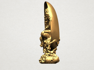 avalokitesvara buddha moon background 3D 프린트 모델