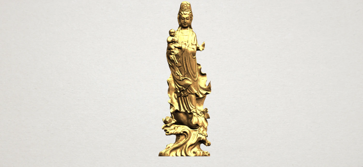 avalokitesvara buddha award kid 01 3D Print Model .c4d .max .obj .3ds .fbx .stl .blend 