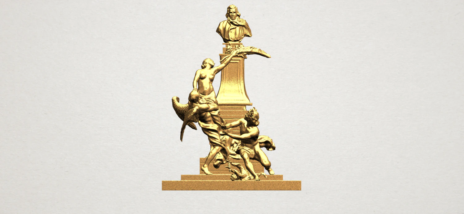 statue 02 3D Print Model .c4d .max .obj .3ds .fbx .stl .blend 