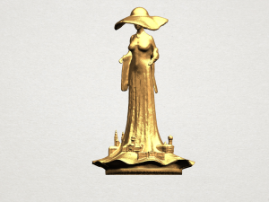 girl with hat 3Dプリントモデル