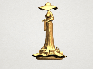 girl with hat 3Dプリントモデル