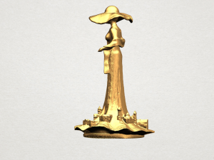 girl with hat 3Dプリントモデル