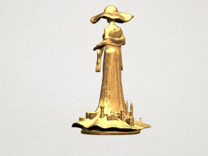 girl with hat 3Dプリントモデル