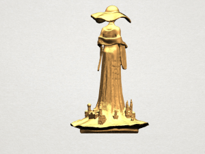 girl with hat 3Dプリントモデル