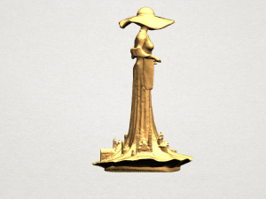 girl with hat 3Dプリントモデル