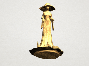 girl with hat 3Dプリントモデル